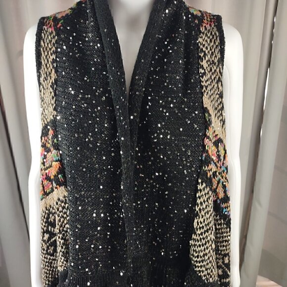 Mirror Image Womens Flower Pattern Open Front Cardigan Size M (NWT) - Picture 2 of 12